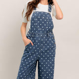 EVERYDAY POLKA OVERALL DENIM JUMPSUIT