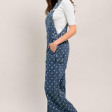 EVERYDAY POLKA OVERALL DENIM JUMPSUIT