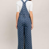 EVERYDAY POLKA OVERALL DENIM JUMPSUIT