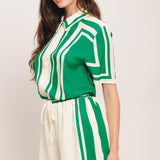 RIVIERA STRIPE WOVEN SHORT