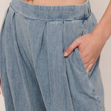 RELAXED DRAPE LIGHTWEIGHT DENIM PANTS