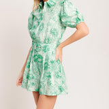 GARDEN GLOW WOVEN ROMPER