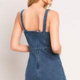 FIRST DATE DENIM SKORT ROMPER