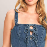 FIRST DATE DENIM SKORT ROMPER