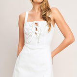 FIRST DATE WOVEN SKORT ROMPER