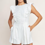 JUST FEELS RIGHT WOVEN ROMPER
