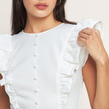 JUST FEELS RIGHT WOVEN ROMPER