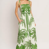 PALM LUXE WOVEN JUMPSUIT