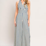 NAUTICAL BREEZE STRIPE WOVEN JUMPSUIT