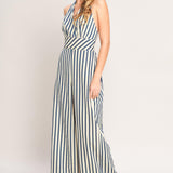 NAUTICAL BREEZE STRIPE WOVEN JUMPSUIT