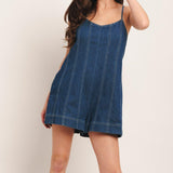 FRONTIER FLIRT LIGHTWEIGHT DENIM ROMPER