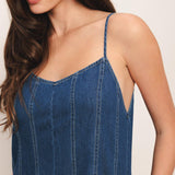 FRONTIER FLIRT LIGHTWEIGHT DENIM ROMPER