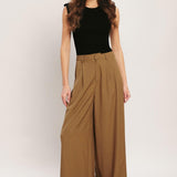UMBER FLOW WOVEN WIDE LEG PANTS
