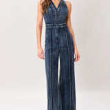 COOL STRUCTURE DENIM JUMPSUIT