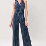 COOL STRUCTURE DENIM JUMPSUIT