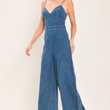 JUST A FEELING DENIM JUMPSUIT