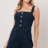 URBAN EDGE DENIM ROMPER