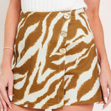 TERRA STRIPE WOVEN SKORT