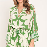 VACATION MODE WOVEN ROMPER