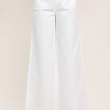 WHITE EASE WOVEN WIDE PANTS