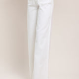 WHITE EASE WOVEN WIDE PANTS
