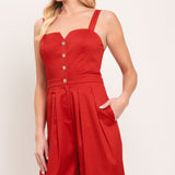 BLACK TIE ROMANCE WOVEN JUMPSUIT