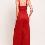 BLACK TIE ROMANCE WOVEN JUMPSUIT