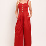BLACK TIE ROMANCE WOVEN JUMPSUIT