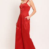 BLACK TIE ROMANCE WOVEN JUMPSUIT
