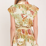 EARTHY PARADISE WOVEN ROMPER