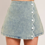 SWEET DETAIL DENIM SKORT