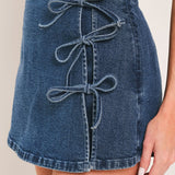 STREET TIE DENIM SKORT
