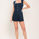 DARK WASH ICON DENIM ROMPER
