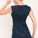 DARK WASH ICON DENIM ROMPER