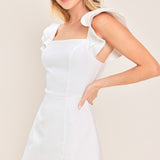 CHAMPAGNE & PEARLS WOVEN ROMPER