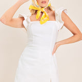 CHAMPAGNE & PEARLS WOVEN ROMPER