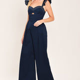 CLASSIC EVENING WOVEN JUMPSUIT