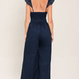 CLASSIC EVENING WOVEN JUMPSUIT