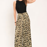 JUNGLE GLAM WOVEN WIDE LEG PANTS