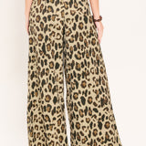 JUNGLE GLAM WOVEN WIDE LEG PANTS