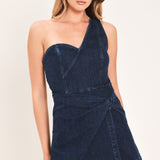 DOWNTOWN DARLING DENIM SKORT ROMPER