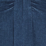 INDIGO RUCHING DENIM SKORT