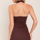 CABERNET KISS WOVEN ROMPER