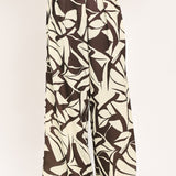 VANILLA VINE MOSAIC WOVEN WIDE LEG PANTS