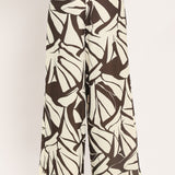 VANILLA VINE MOSAIC WOVEN WIDE LEG PANTS