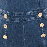 BLUE JEAN HALTER DENIM JUMPSUIT