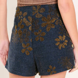 COPPER BLOSSOM WOVEN SKORT