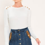 WESTERN POCKET DENIM SKORT