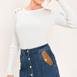 WESTERN POCKET DENIM SKORT