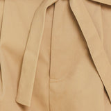 BEIGE MORNING FLUTTER WOVEN SHORTS